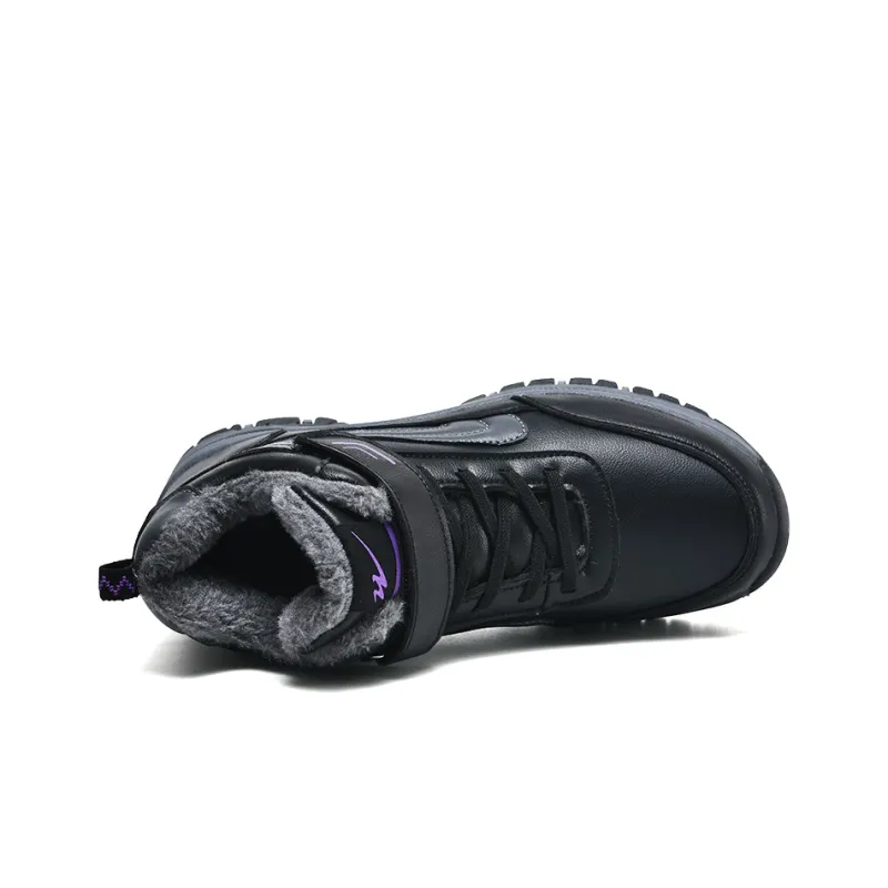 Binary High Top Casual Shoes Women's Black Purple-2