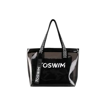 TOSWIM Swim Bags TPU Travel Beach Swim Bag Fitness Gear Women's Tote Style Semi Transparent