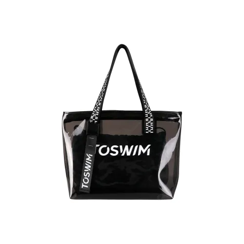 TOSWIM Swim Bags TPU Travel Beach Swim Bag Fitness Gear Women's Tote Style Semi-Transparent