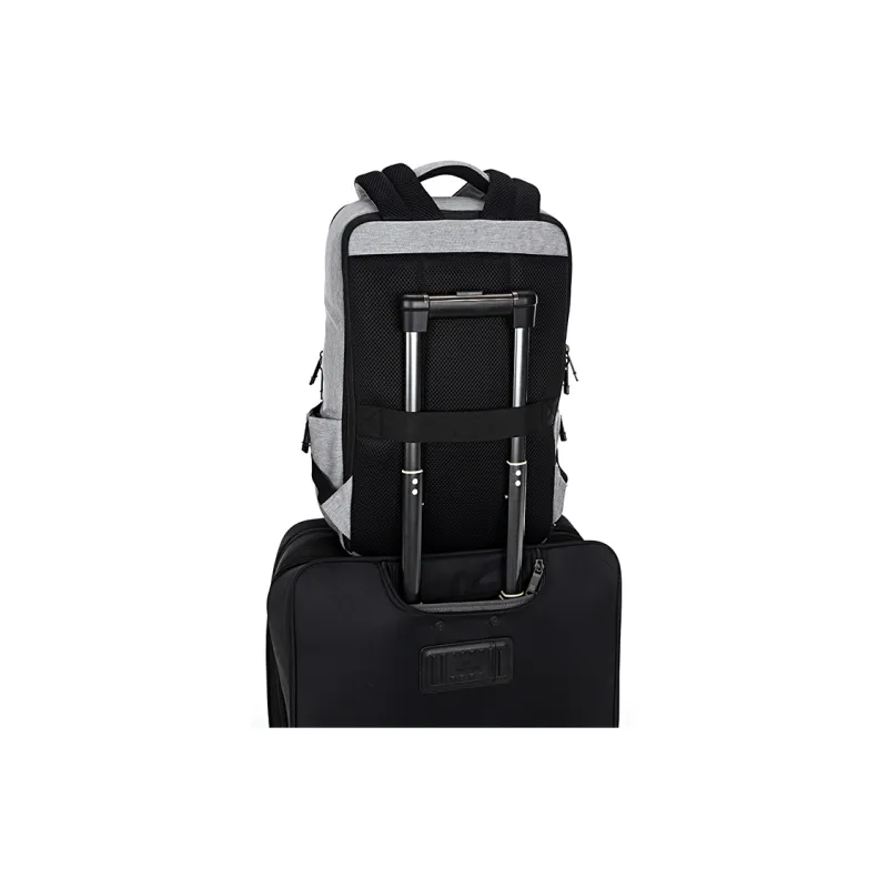 SUISSEWIN Polyester Students Commute Backpack Regular Unisex Dark Gray, Light Gray-4