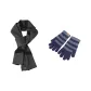 Dark Gray Scarf+Navy Blue Glove