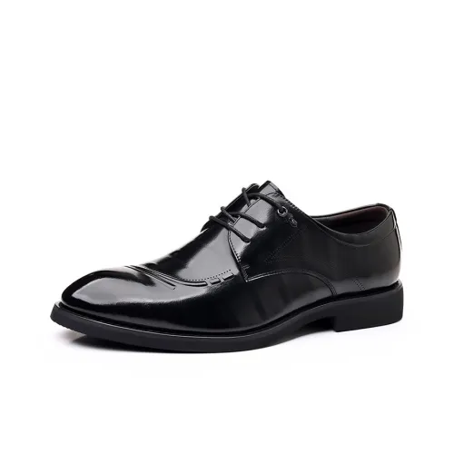 GZZ Dress Shoes Men Low-Top Black