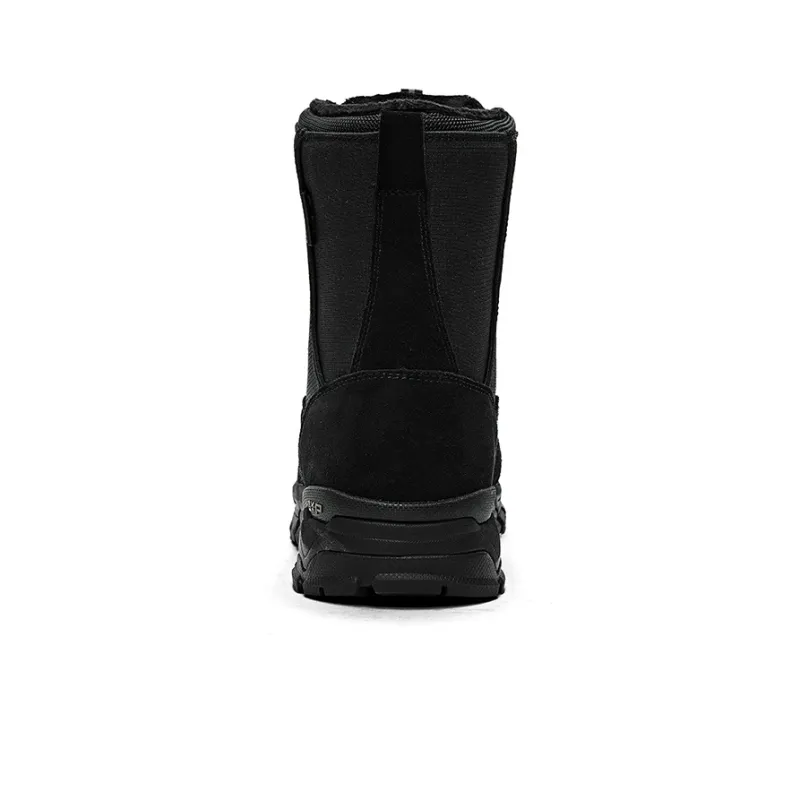 Jeep Warm Water Resistant Wear Resistant Cushioning Height Increasing Slip Resistant Knee High Snow Boots Men's Black-3
