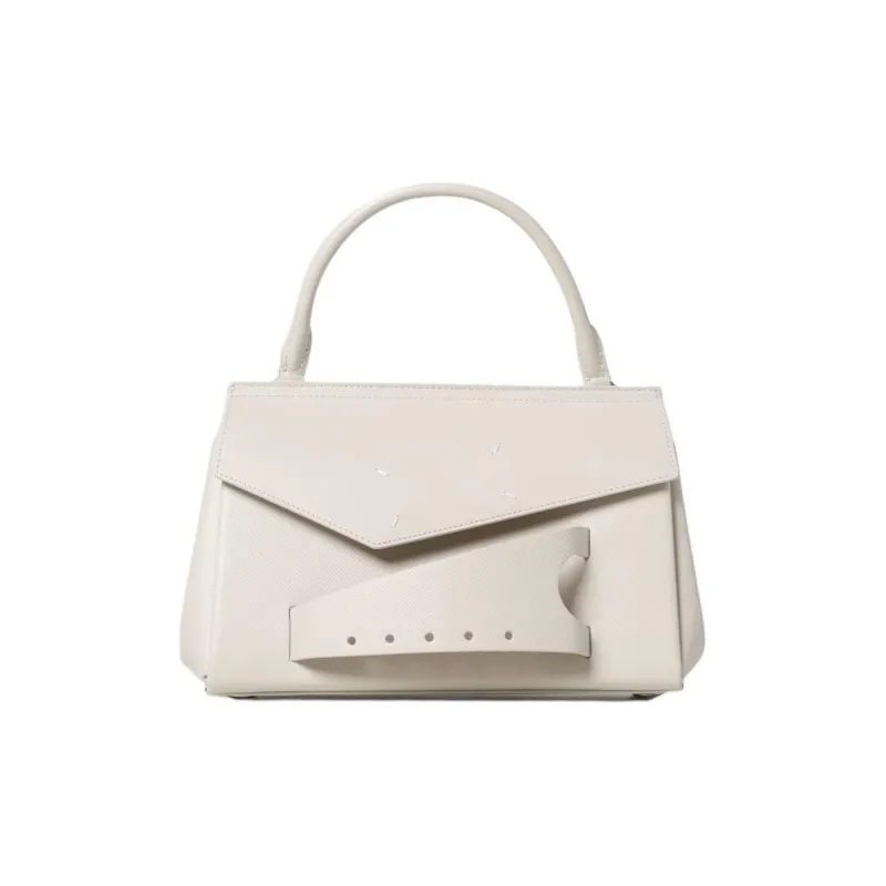 Maison Margiela Snatched Calfskin Handbag, Shoulder Bag, Crossbody Bag Trumpets Women's Beige-2