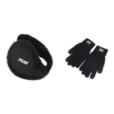 Black Touchscreen Glove+Black Thermal Earmuff