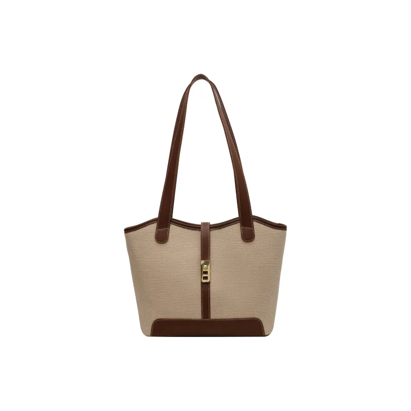 Morellybear Canvas Tote Bag Shopping Bag Canvas Bag Handheld Bag Shoulder Bag Regular Women's Black/Coffee-14