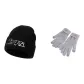 Black Hats & Caps+Dark Gray Gloves