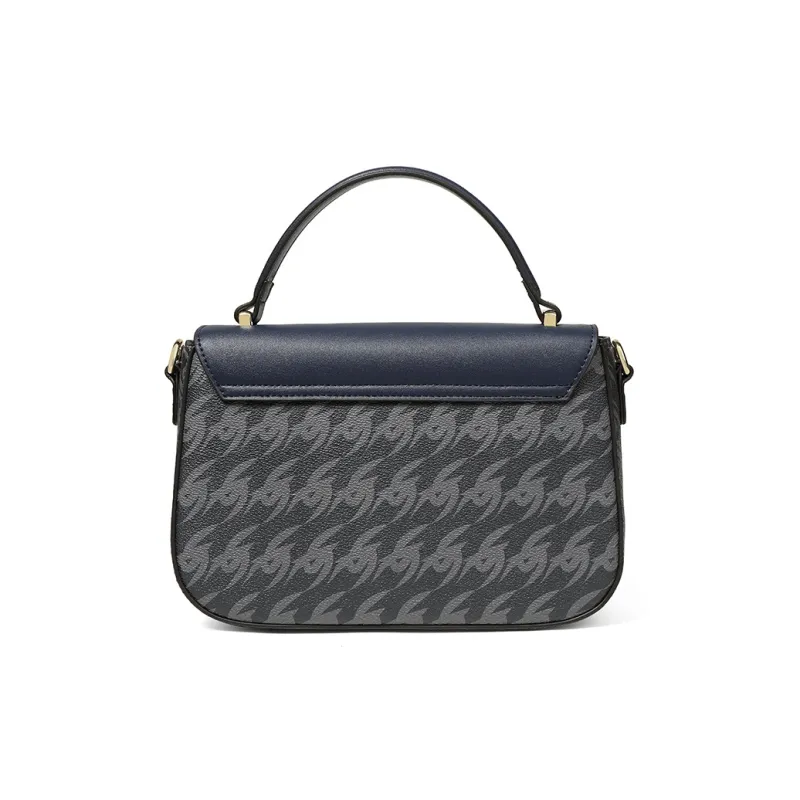 Teenmix PVC Handbag, Shoulder Bag, Crossbody Bag Medium Size Women's Dark Blue-10