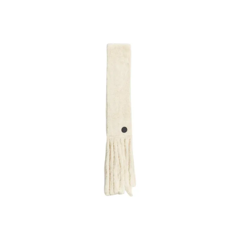 Lanvin Knit Scarves Unisex White Blue Brown-1