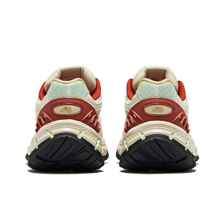 Erke Goose Feather Cushioning Wear Resistant Low Top Casual Shoes Men's New Year Red-3