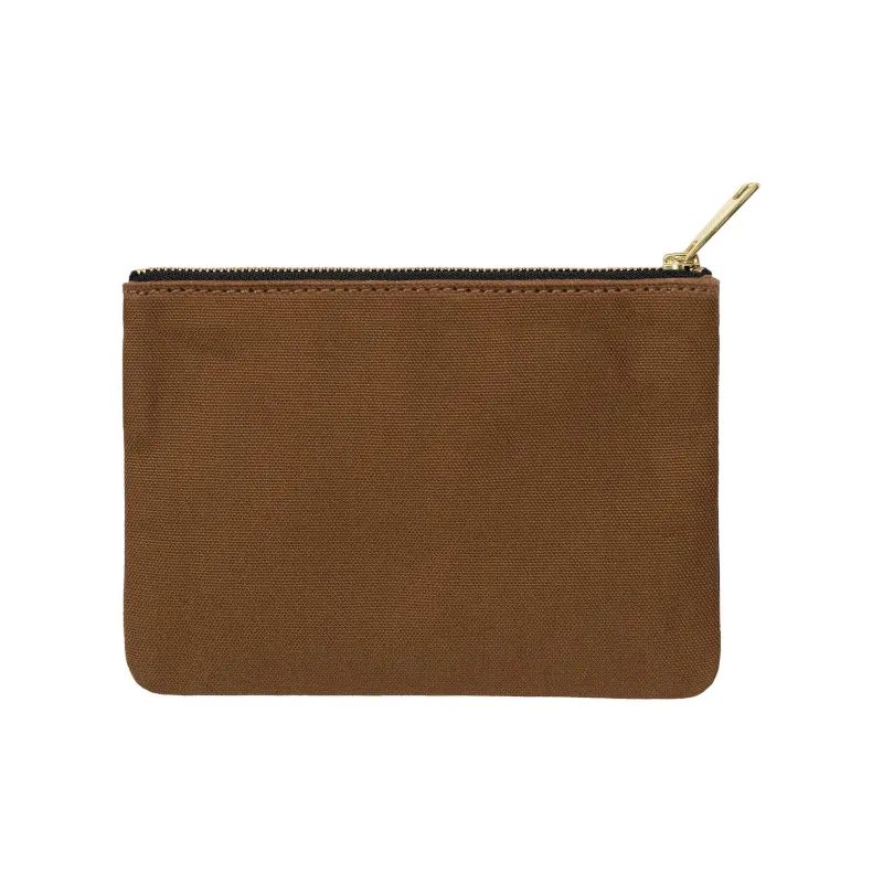 Carhartt WIP Canvas Bag Coin Purse Wallet Regular Unisex Brown-1