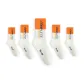 5 Pack White Orange