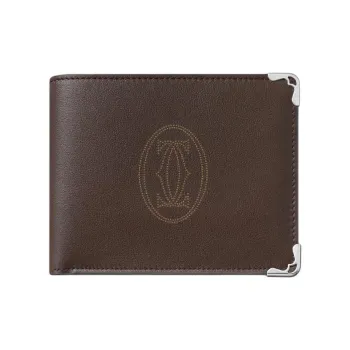 CARTIER Must De Cartier Calfskin Wallet Women's Chocolate