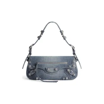 Balenciaga Le Cagole Denim Handbag Shoulder Bag Small Size Women's Blue