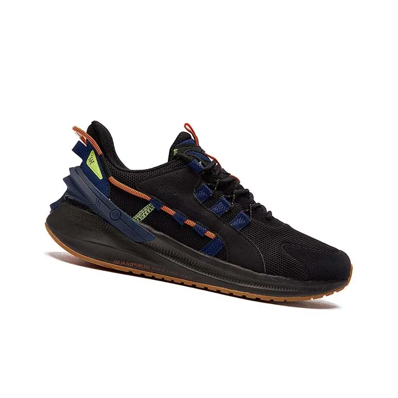 361° QU!KFOAM Cushioned Anti Slip And Wear Resistant Lightweight Low Top Running Shoes Men's Black-1