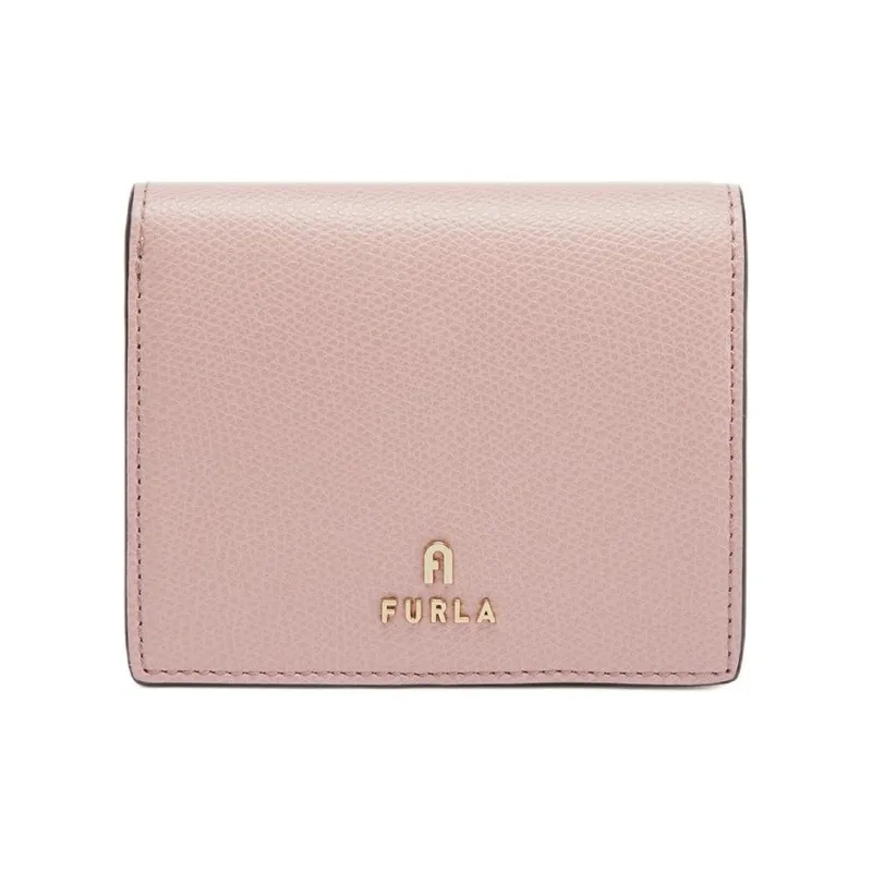Furla Textured Leather Coin Purses Wallets Small Size Women's Pink-0