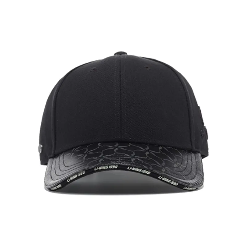 LI NING 1990 Polyester, Cotton, Fibers Baseball Caps Unisex Black-1
