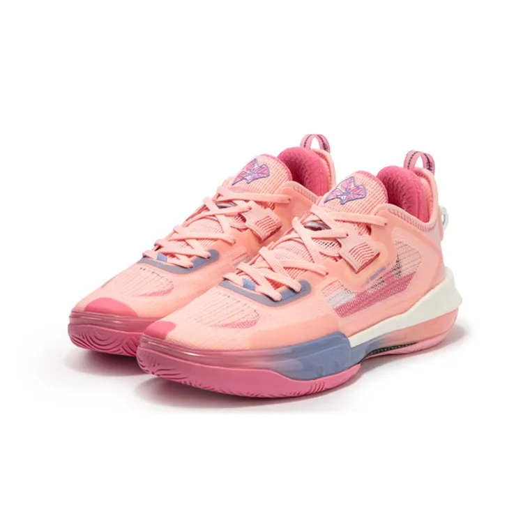 361° Basketball Shoes Men Low Top Fluorescent Wax Powder/Bubble Gum Pink-2