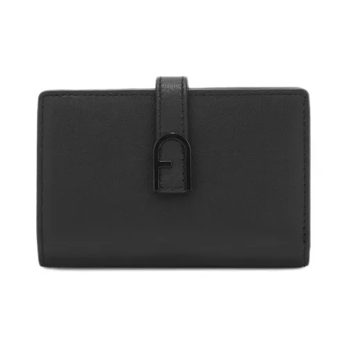 Furla Calfskin Wallet Medium Size Women's Black