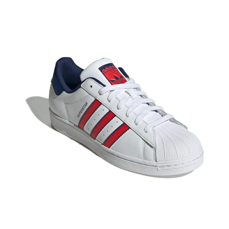 Superstar Adidas Originals 'White Scarlet Dark Blue'-2