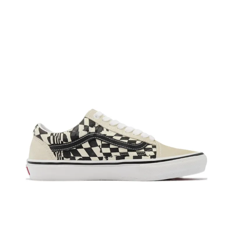 Vans Skate Old Skool 'Checkerwarp Black White'-1