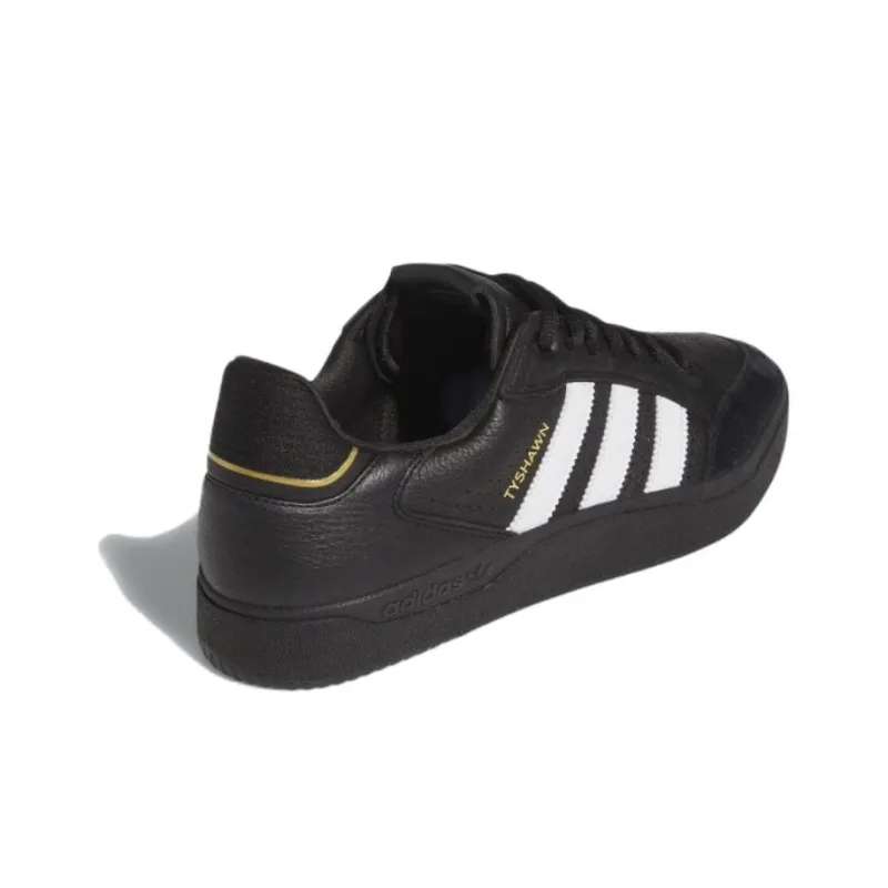 Adidas Tyshawn Low Core Black Cloud White Gold Metallic-4
