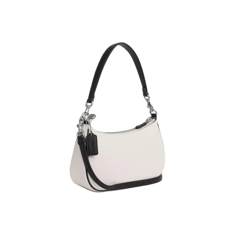 COACH Teri Leather Shoulder Bag, Crossbody Bag Women's White-2