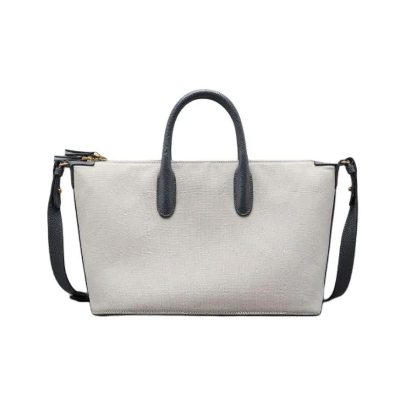 THOM BROWNE Logo Printed Zipped Tote Bag-2