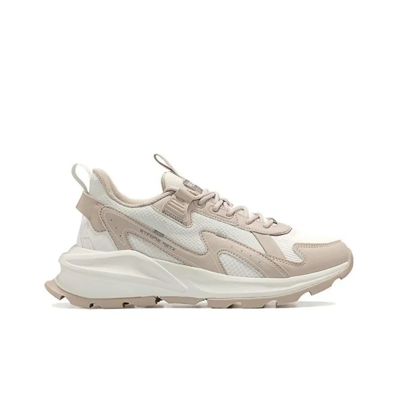 XTEP Anti Slip Wear Resistant Low Top Chunky Sneakers Men's Beige-1