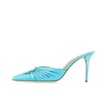 Malone Souliers Closed Toe Slippers 8.5cm Women's Blue