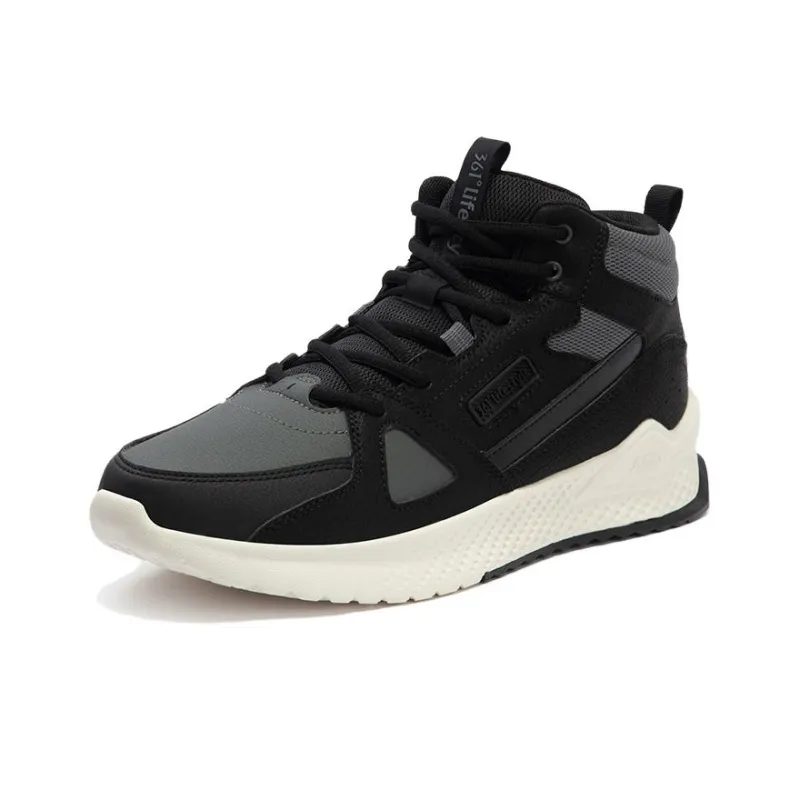 361° Anti-Slip Wear-Resistant Low-Top Casual Shoes Men's Black Gray Color-1