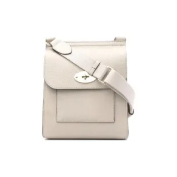 Mulberry Grain Leather Messenger Bag, Shoulder Bag, Crossbody Bag Small Size Women's Umber