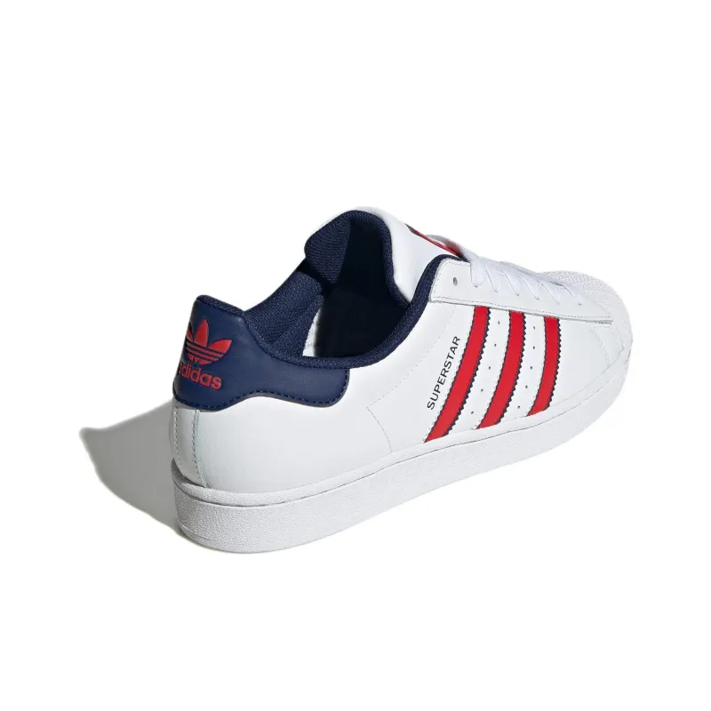 Superstar Adidas Originals 'White Scarlet Dark Blue'-3