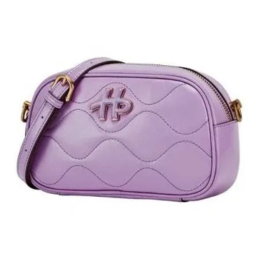 Hush Puppies Leather Shoulder Bag Women's Purple/White/Black-1