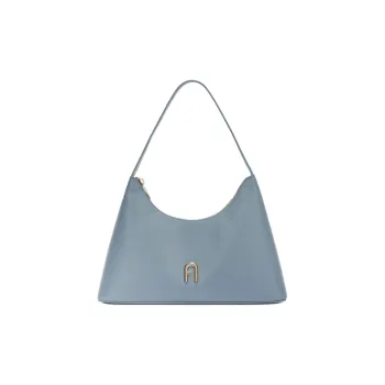 Furla Diamante Soft Calfskin Handbag, Shoulder Bag Women's Starlight Blue