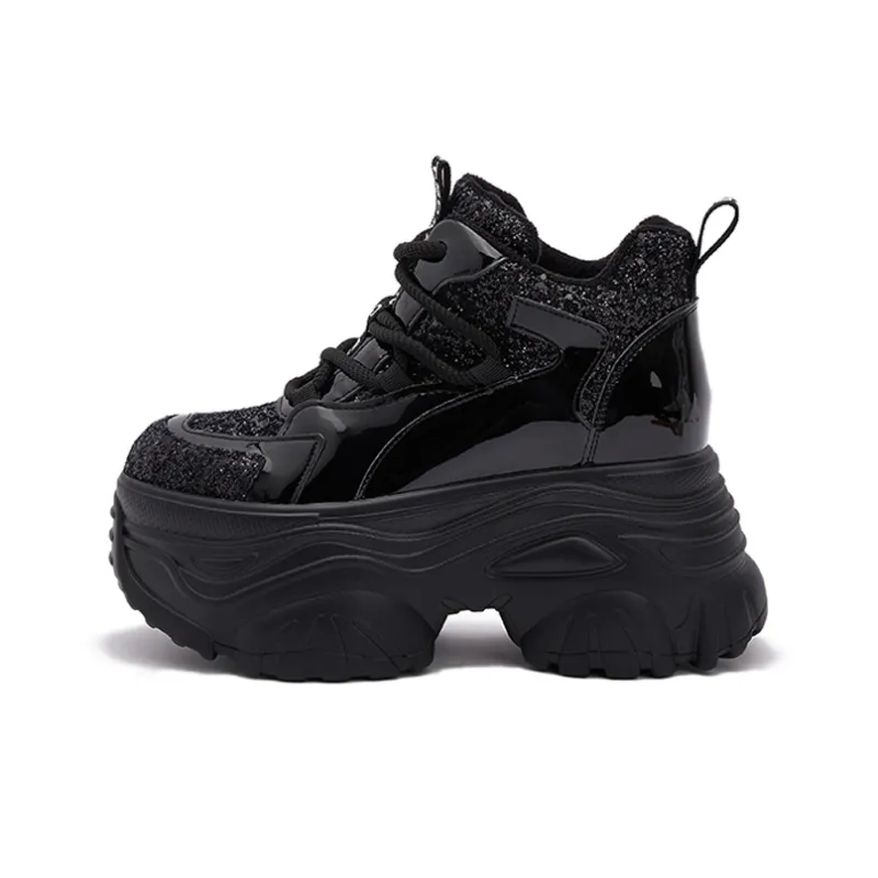 Milan Love Song Lightweight Height Increasing Warm Low-Top Chunky Sneakers Women's-0