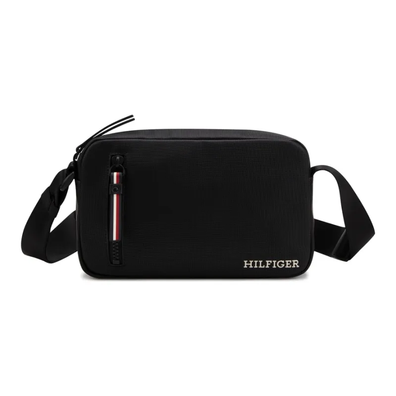 Tommy Hilfiger Artificial Leather Shoulder Bag Medium Size Men's Black-0