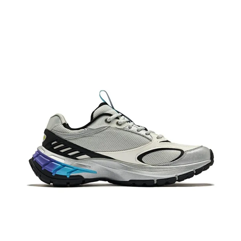 Erke Goose Feather Cushioning Wear Resistant Low Top Casual Shoes Men's Gray-1