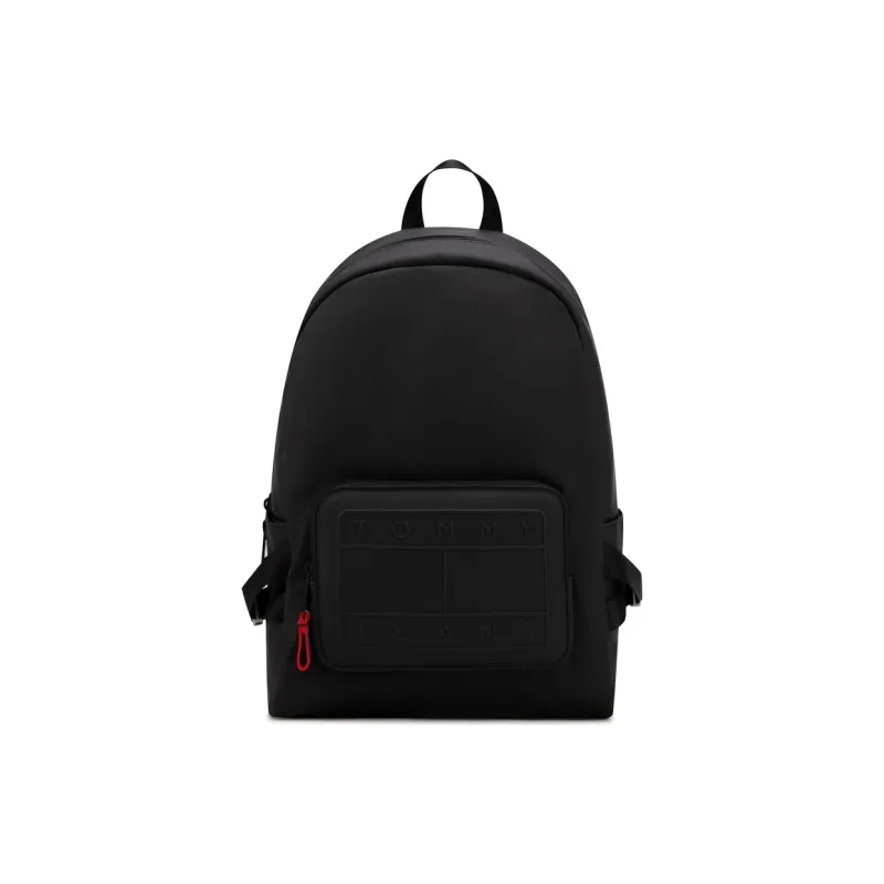Tommy Hilfiger Artificial Leather Backpack Large Size Men's Black-0