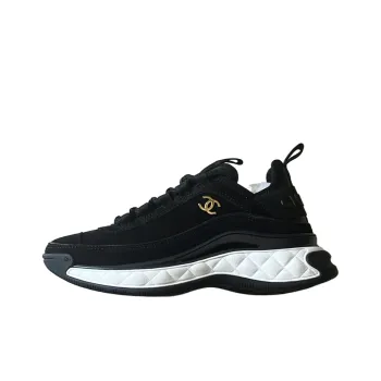 CHANEL Wear Resistant Low Top Casual Shoes Women's Black