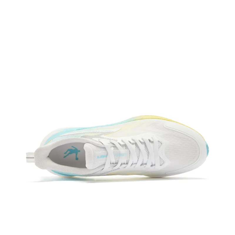 QIAODAN No Fear Of SE Durable Breathable Low Top Running Shoes Men's White Blue Yellow-3