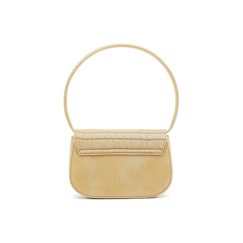 DIESEL Cotton With Cow Leather Shoulder Bag, Crossbody Bag, Handbag Women's Yellow-2
