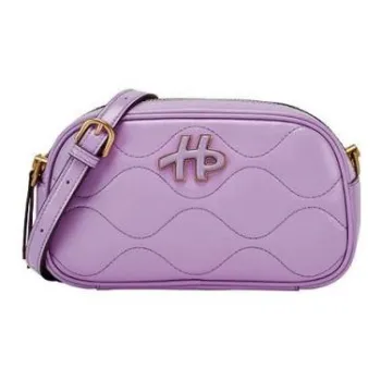 Hush Puppies Leather Shoulder Bag Women's Purple/White/Black