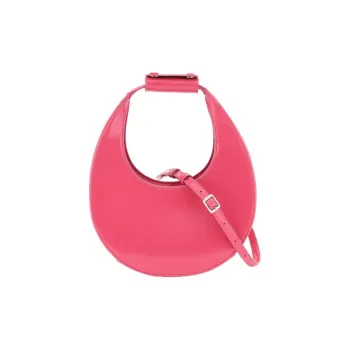 Staud Cow Leather Crescent Bag Shoulder Bag Crossbody Bag Handbag Women's Dark Pink