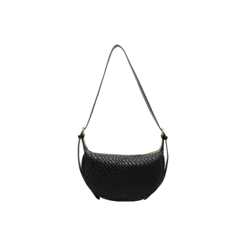 Morellybear PU Dumpling Bag Shoulder Bag Crossbody Bag Regular Women's Black/Ecru/Coffee/Khaki/Khaki & Brown