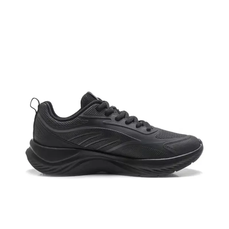 QIAODAN Non slip Lightweight Low Top Running Shoes Men's Black Gold-1