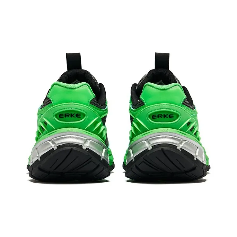 Erke Goose Feather Cushioning Wear Resistant Low Top Casual Shoes Men's Green-3