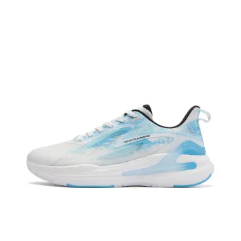 QIAODAN No Fear Of SE Durable Breathable Low Top Running Shoes Men's White Blue