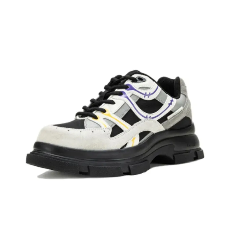 Both Gao Eva RUNNER Low Top Casual Shoes Men's Black Gray Color-2