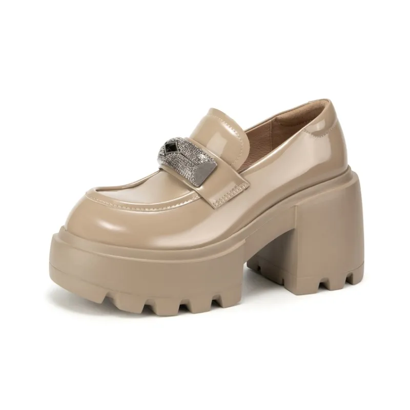 MIO Loafers Women's Black | Apricot-8